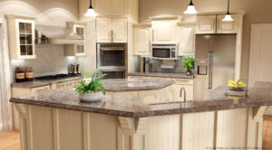 beautiful-kitchen-cabinet-design-ideas_white-lacquered-wood-kitchen-cabinet_grey-marble-kitchen-coun